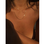 Load image into Gallery viewer, 18K Gold Plated Double-Row Snake Chain Necklace