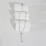 Load image into Gallery viewer, Dainty Cubic Zirconia Y-Necklace with Silver Plating