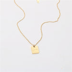Load image into Gallery viewer, Trendy Gold-Filled Rectangle Necklace with Love Letter Pendant