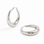 Load image into Gallery viewer, Silver-Plated Waterdrop Hollow Hoop Earrings
