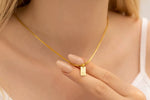 Load image into Gallery viewer, 18K Gold Custom Initial Tag Necklace
