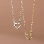 Load image into Gallery viewer, Dainty Circle Heart Necklace