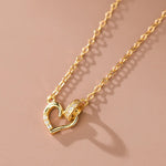 Load image into Gallery viewer, Dainty Circle Heart Necklace