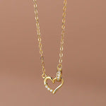 Load image into Gallery viewer, Dainty Circle Heart Necklace