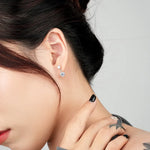 Load image into Gallery viewer, Shiny 925 Silver CZ Dangle Earrings for Women