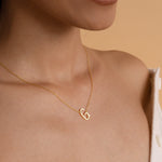 Load image into Gallery viewer, Sideways Initial Letter Necklace