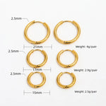 Load image into Gallery viewer, Trendy 18K Gold Plated Huggie Hoop Earrings - 2.5MM Thickness