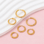Load image into Gallery viewer, Trendy 18K Gold Plated Huggie Hoop Earrings - 2.5MM Thickness