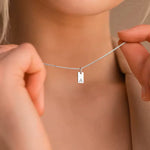 Load image into Gallery viewer, 18K Gold Custom Initial Tag Necklace