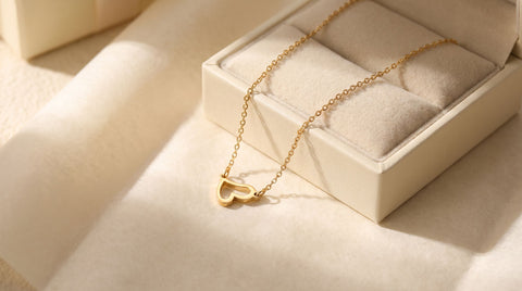 Sterling silver initial pendant necklace with gift box, a popular granddaughter necklace gift idea