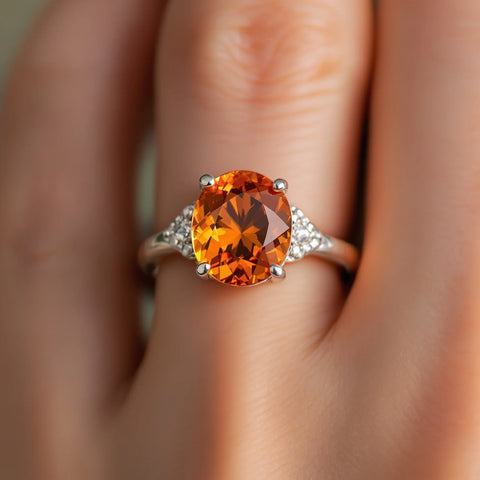 Mood ring showing orange color meaning — daring, nervous excitement, adventurous energy