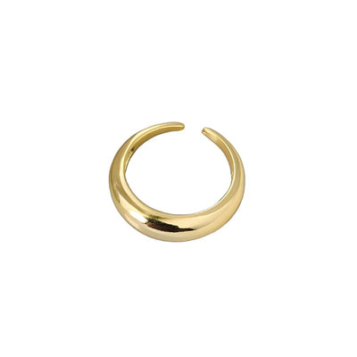 Minimalist Gold Ring for Women — 925 Sterling Silver, 14K Gold Plated, Thin Band