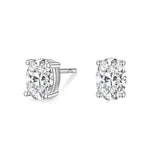 Load image into Gallery viewer, 925 Sterling Silver Prong Cubic Zirconia Stud Earrings Jewelry
