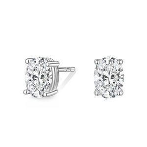 CZ Stud Earrings for Women — 925 Sterling Silver, Prong-Set Cubic Zirconia, Hypoallergenic