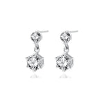 Load image into Gallery viewer, Shiny 925 Silver CZ Dangle Earrings for Women
