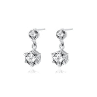 CZ Dangle Earrings for Women — 925 Sterling Silver, Sparkling Drop, Hypoallergenic