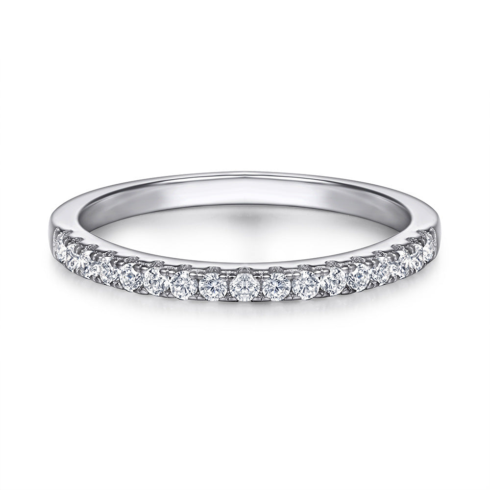 Luxury Wedding Ring - 925 Sterling Silver with Brilliant Cut Cubic Zirconia