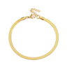 Gold Serpentine Anklet for Women — 18K Gold Plated, Snake Chain, Adjustable