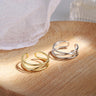 Gold Silver Stacking Ring for Women — 925 Sterling Silver, Dual Tone, Adjustable