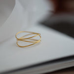Load image into Gallery viewer, Chic 18K Gold Plated Triple Wire Wrap Engagement Ring