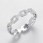 Load image into Gallery viewer, Sterling Silver Hip Hop Cubic Zirconia Chain Rings