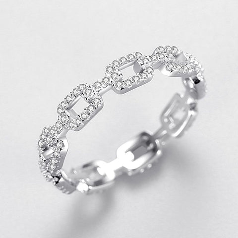 Sterling Silver Hip Hop Chain Rings – AJLuxe