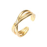 Cross Couple Ring for Women — 925 Sterling Silver, Layered Cross Design, Adjustable