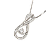 Load image into Gallery viewer, Clear Diamond Infinity Birthstone Necklace - April Gemstone
