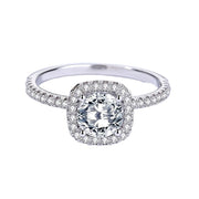 Moissanite Diamond Halo Ring - 5A Zircon Wedding Rings