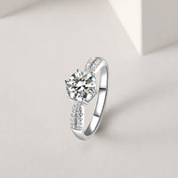 Sterling Silver Engagement Ring for Women — 925 Sterling Silver, CZ Solitaire, Hypoallergenic
