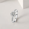 Sterling Silver Engagement Ring for Women — 925 Sterling Silver, CZ Solitaire, Hypoallergenic