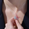 Round Brilliant Cut CZ Necklace for Women — 925 Sterling Silver, Diamond-Style Pendant