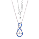 Load image into Gallery viewer, September Birthstone Necklace - Sapphire Blue Infinity Necklace
