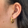 Trendy 2.5mm gold huggie hoop earrings for women