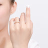 Twisted CZ Ring for Women — 925 Sterling Silver, Gold Plated, Cubic Zirconia, Adjustable