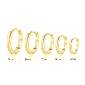 Gold Huggie Earrings for Women — 925 Sterling Silver, 18K Gold Plated, Minimalist