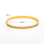 Load image into Gallery viewer, Zirconia Bangle Bracelet - Silver &amp; Gold Plated
