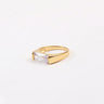 18K gold plated CZ statement ring for women