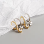 Load image into Gallery viewer, Gold Plated Drop Huggie Hoop Earrings
