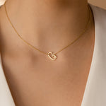 Load image into Gallery viewer, Custom Name Necklace with Sideways Initial
