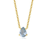 Load image into Gallery viewer, Aquamarine Water Drop Pendant Necklace