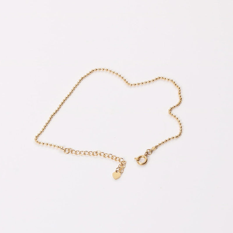 18K Gold Plated Bead Chain Anklet