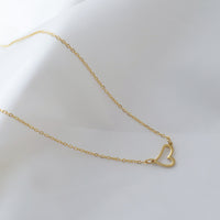 Dainty Heart Necklace for Women — 18K Gold Plated, Minimalist Gold Heart Pendant