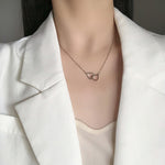 Load image into Gallery viewer, Double Heart Gold Plated Pendant Necklace