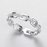 Load image into Gallery viewer, Sterling Silver Hip Hop Cubic Zirconia Chain Rings
