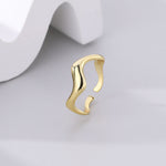 Load image into Gallery viewer, 925 Sterling Silver Ring irregular gold - Adjustable Ring