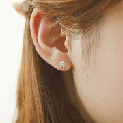 Sterling Silver Cubic Zirconia Stud Earrings