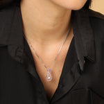 Load image into Gallery viewer, Pink Tourmaline Necklace with Infinity Design in 925 Sterling Silver
