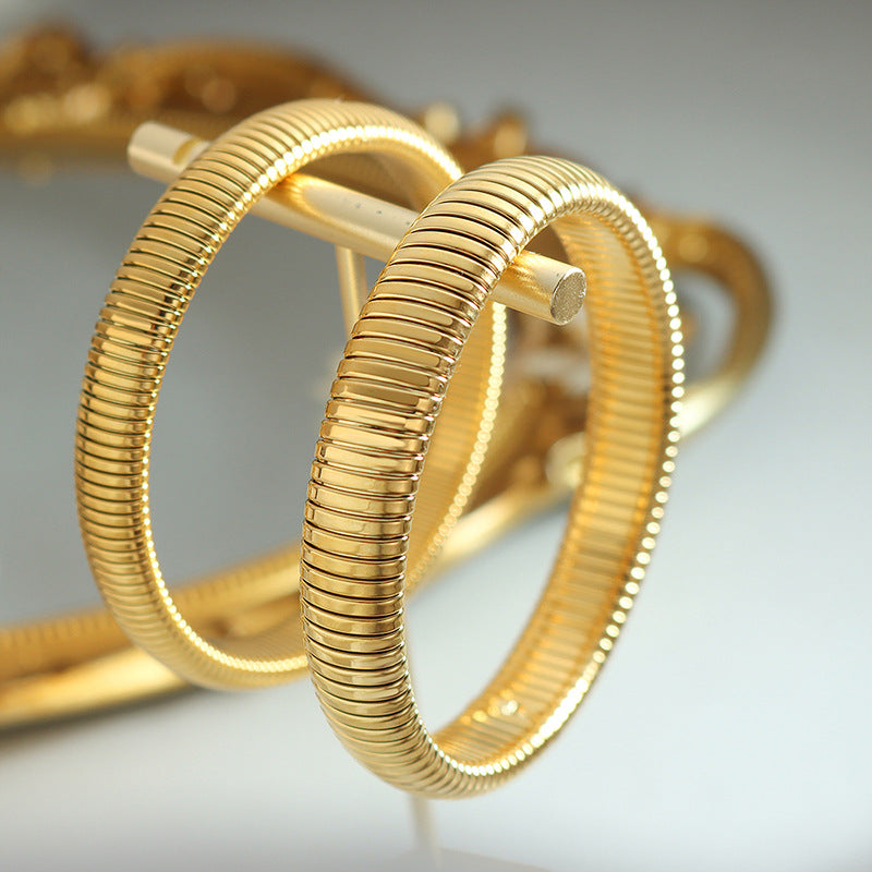 Gold Plated Elastic Bangle