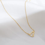 Load image into Gallery viewer, Dainty Gold Plated Heart Necklace